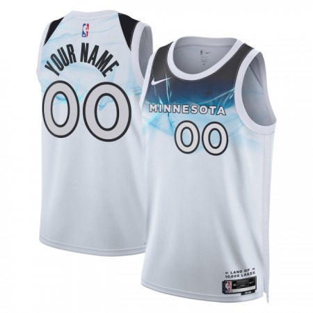 Minnesota Timberwolves Custom Nike 2024-25 City Edition Valkoinen Miesten Pelipaidat Swingman